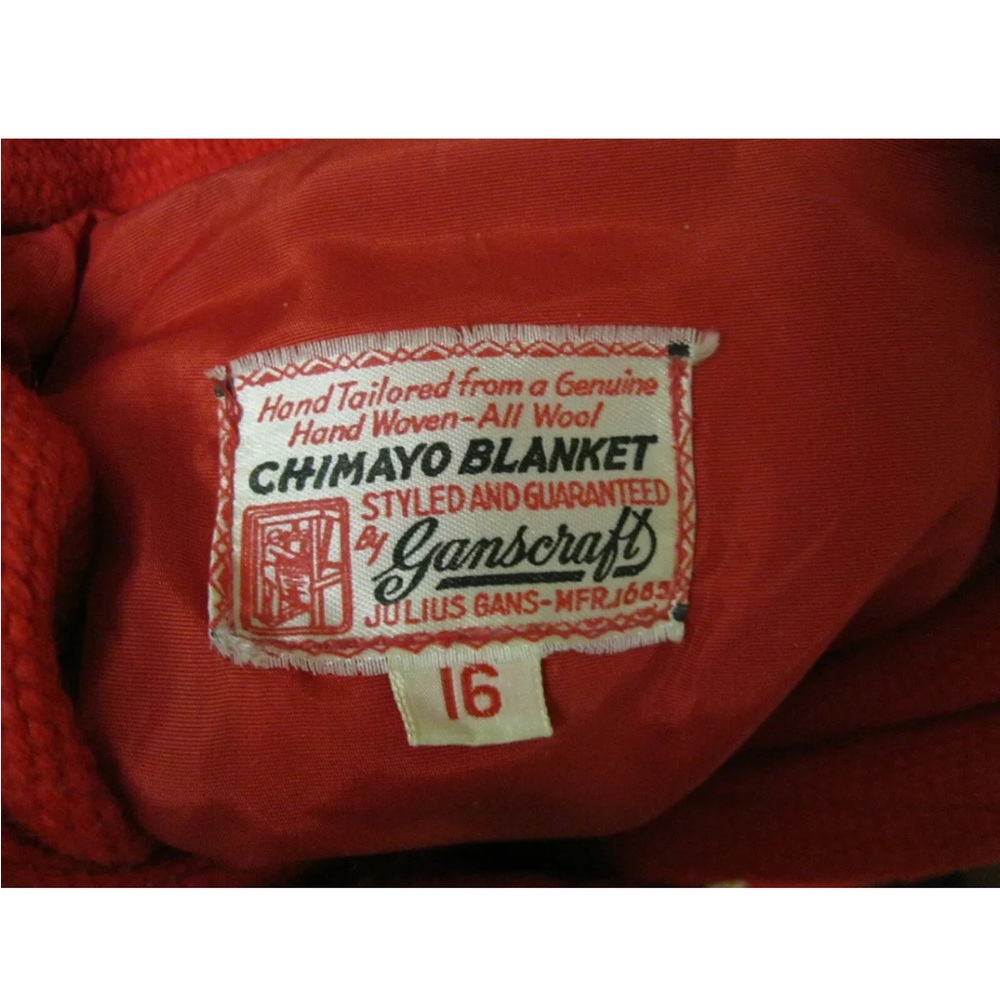 Craft Red Wool Chimayo Blanket Coat - Picture 9 of 13